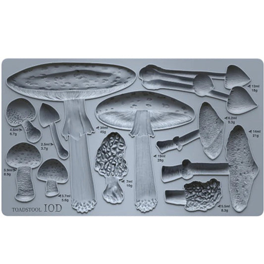 IOD Toadstool Decor Mould by Iron Orchid Designs - 6x10 Silicone