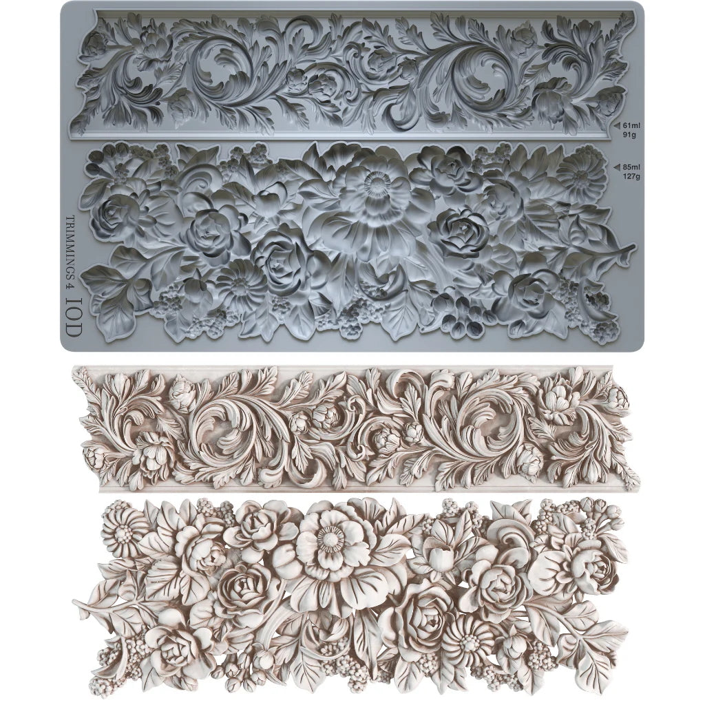 IOD Trimmings 4 Decor Mould by Iron Orchid Designs - 6x10 Silicone