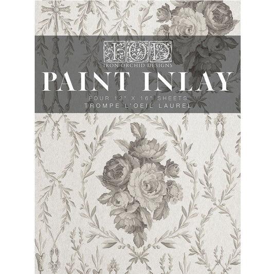 IOD Trompe L'oeil Laurel Paint Inlay - Iron Orchid Designs