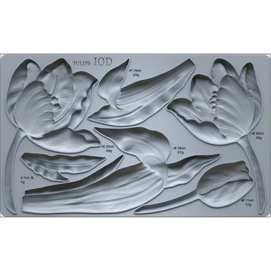 IOD Tulips Decor Mould - Iron Orchid Designs Spring 2026 Collection