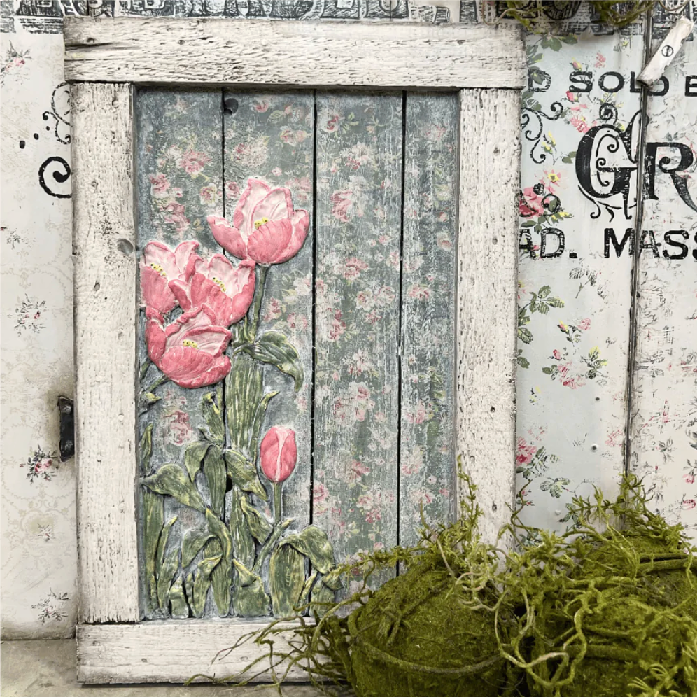 IOD Tulips Decor Mould - Iron Orchid Designs Spring 2026 Collection