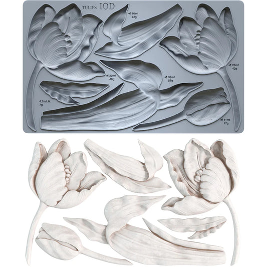 IOD Tulips Decor Mould - Iron Orchid Designs Spring 2026 Collection
