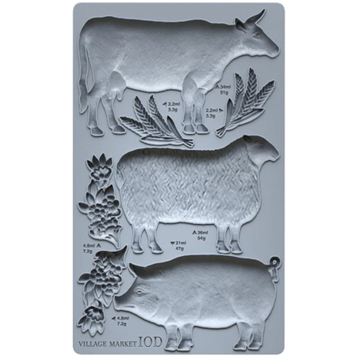 IOD Village Market Decor Mould by Iron Orchid Designs - 6x10 Silicone