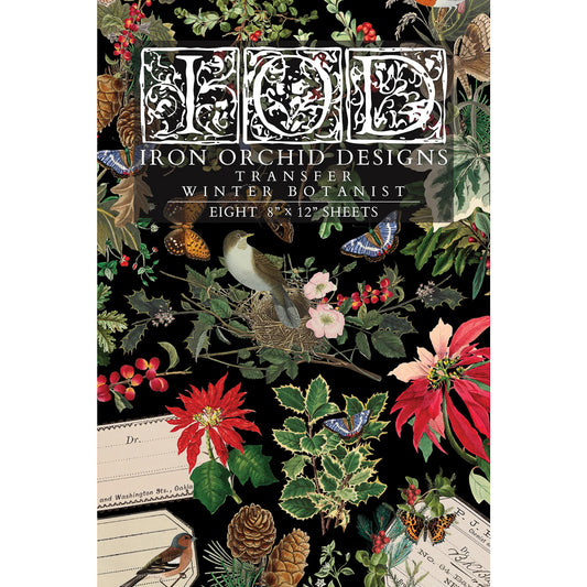 IOD Winter Botanist Transfer by Iron Orchid Designs - 8 Sheet Set
