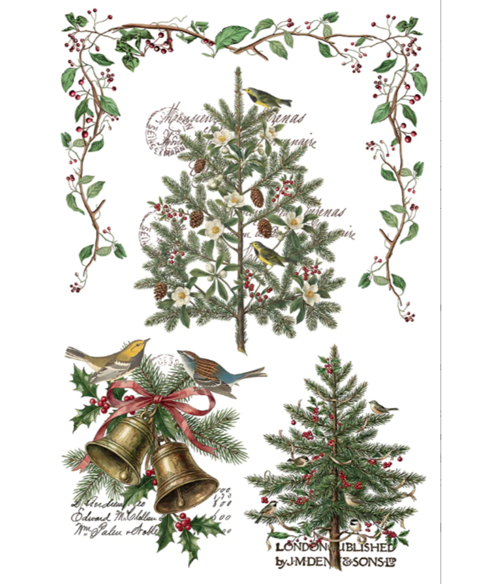 IOD Winter's Calling Decor Transfer by Iron Orchid Designs - 8 Sheets