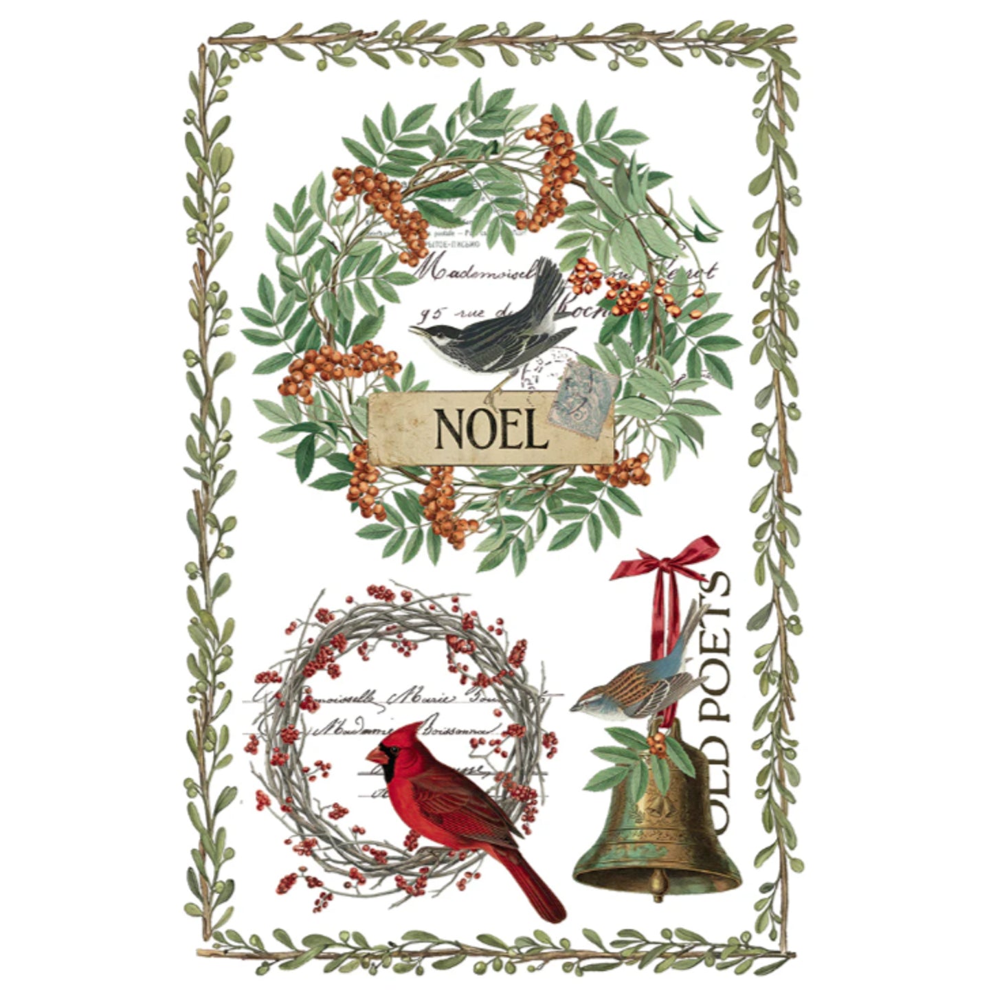 IOD Winter's Calling Decor Transfer by Iron Orchid Designs - 8 Sheets