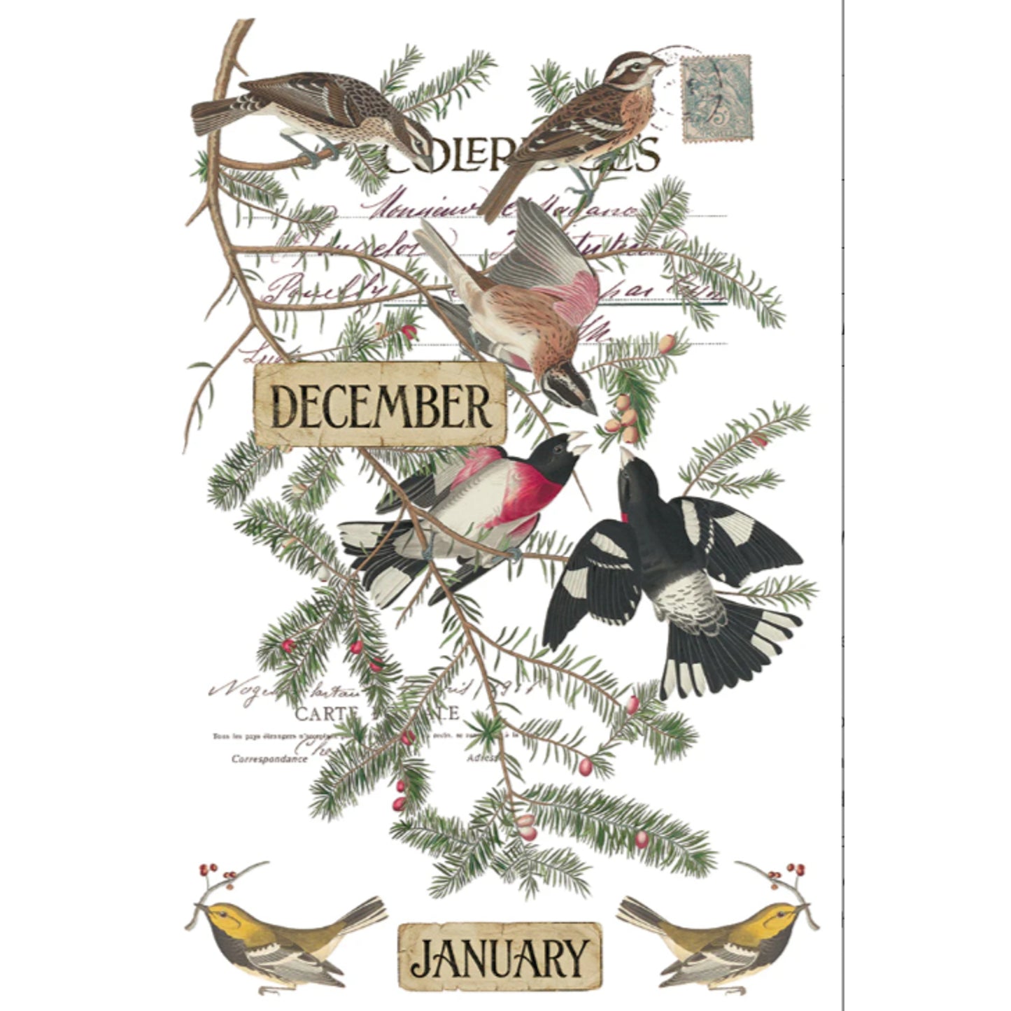 IOD Winter's Calling Decor Transfer by Iron Orchid Designs - 8 Sheets