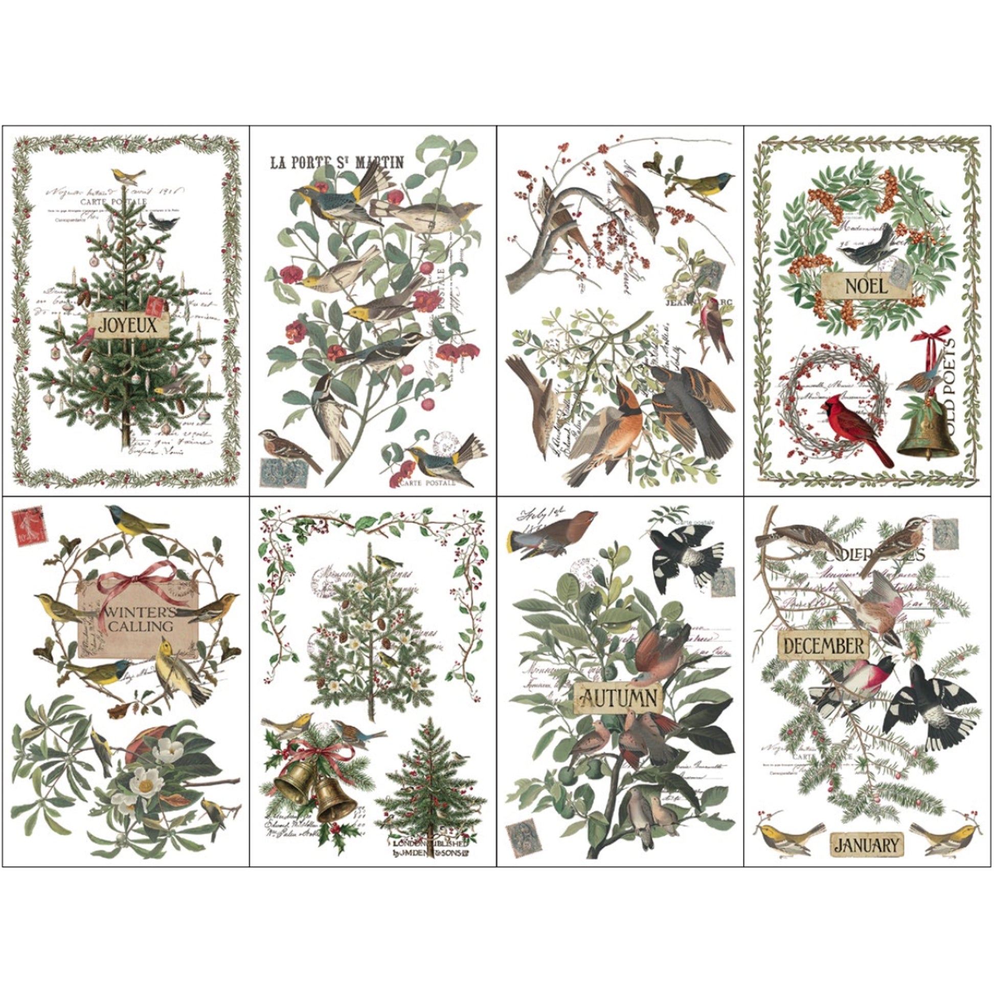 IOD Winter's Calling Decor Transfer by Iron Orchid Designs - 8 Sheets