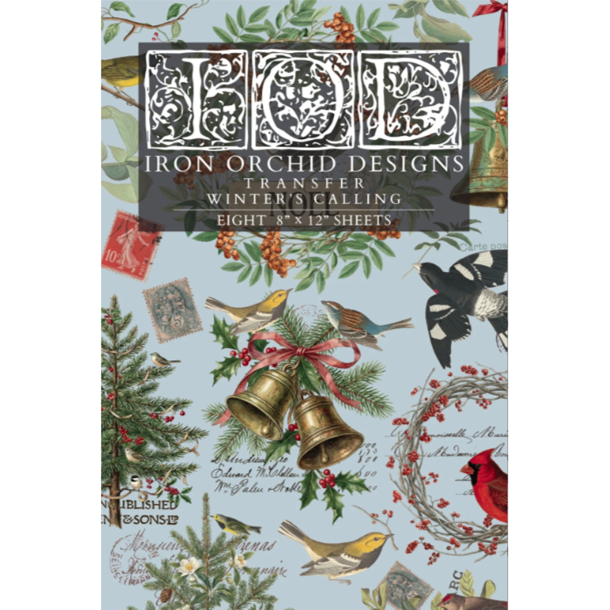 IOD Winter's Calling Decor Transfer by Iron Orchid Designs - 8 Sheets