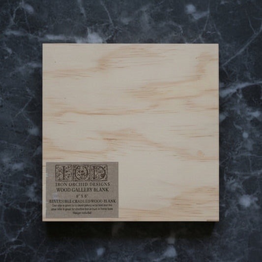 IOD Wood Blank 8in x 8in by Iron Orchid Designs - Double-Sided