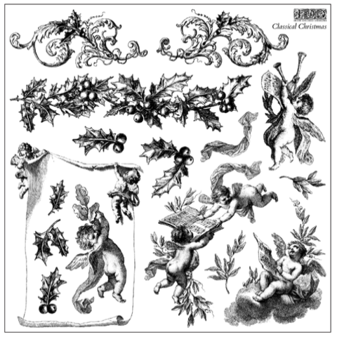 IOD Classical Christmas Decor Stamp - Iron Orchid Designs