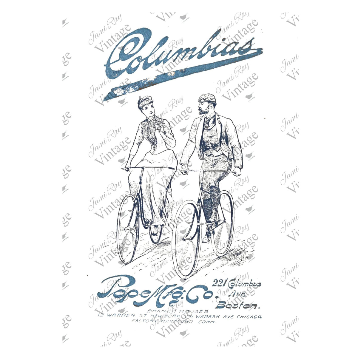 JRV Columbias Bicycle A4 Rice Paper - 8.25" x 11.6" Made in USA