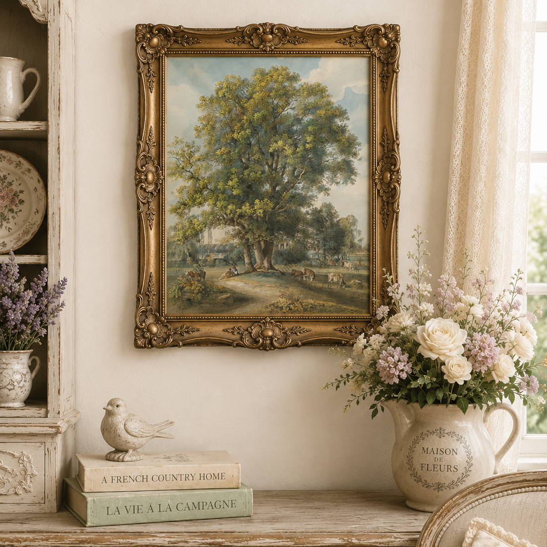 JRV Cows Under a Tree A4 Rice Paper - 8.25" x 11.6" Made in USA