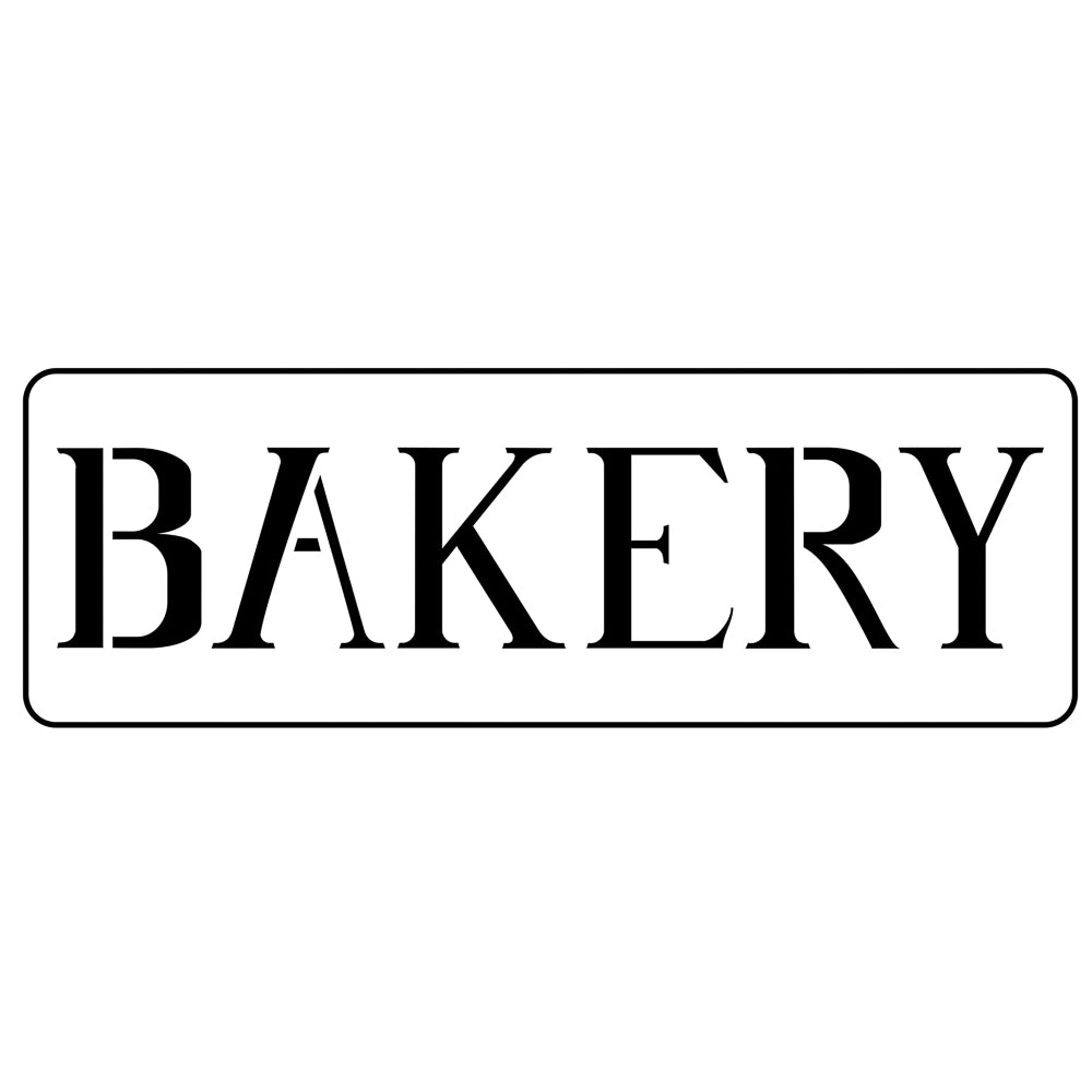 JRV Bakery Sign Stencil - 6" x 17.5" Durable Mylar Made in the USA