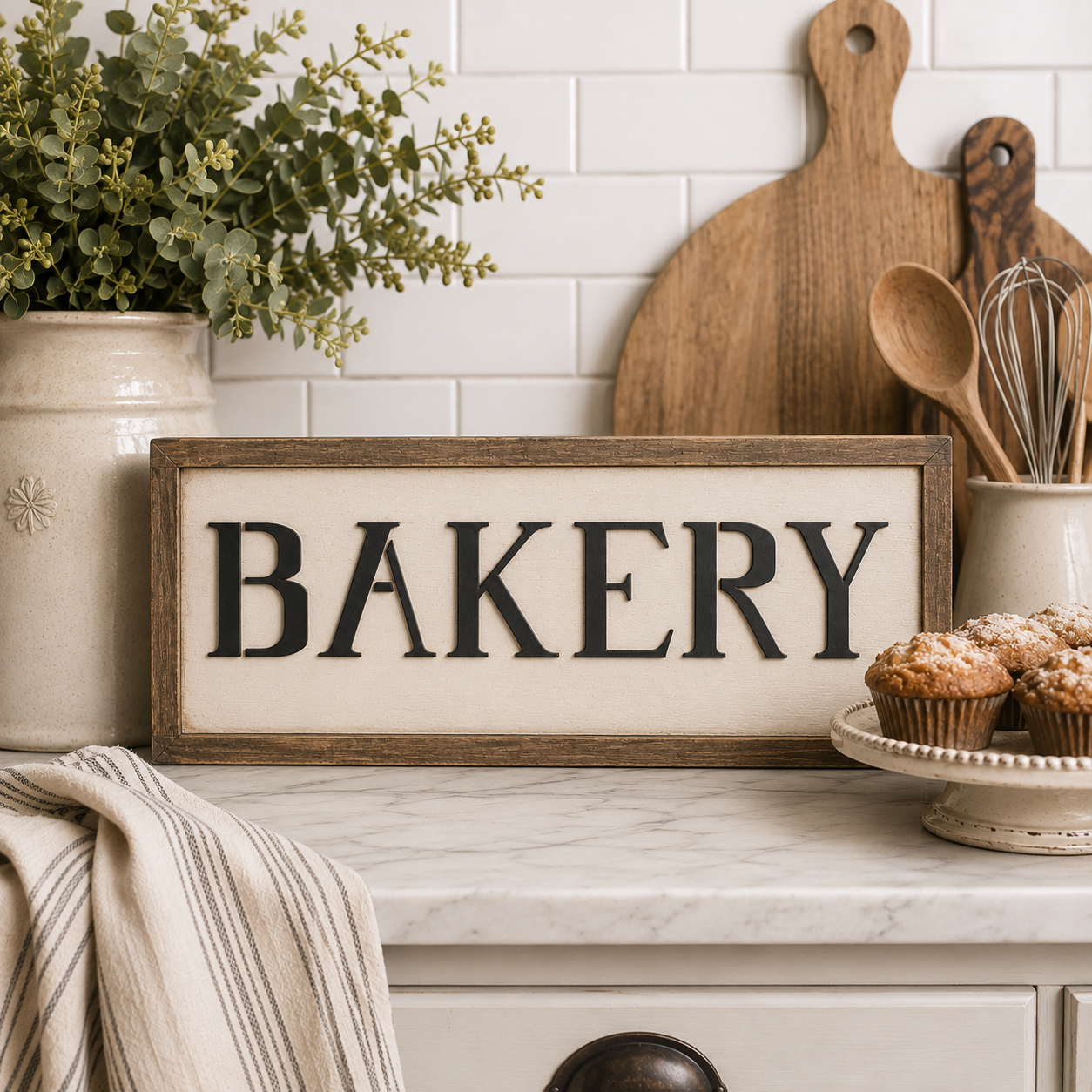 JRV Bakery Sign Stencil - 6" x 17.5" Durable Mylar Made in the USA