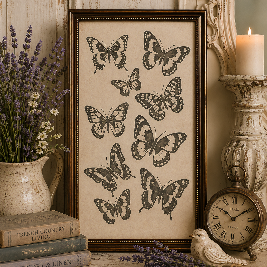 JRV Butterflies Stencil - 11.5" x 17.5" Reusable Mylar Made in USA
