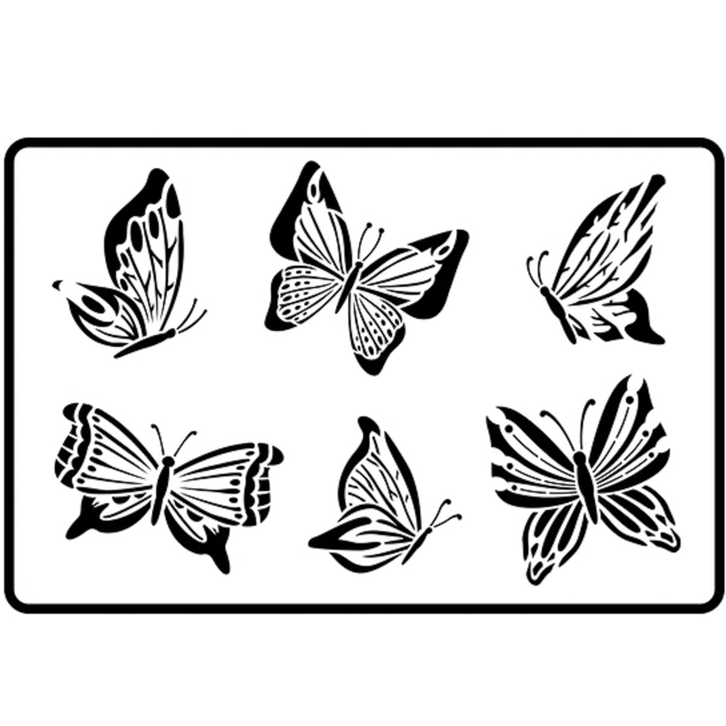 JRV Butterflies Stencil - 11.5" x 17.5" Reusable Mylar Made in USA