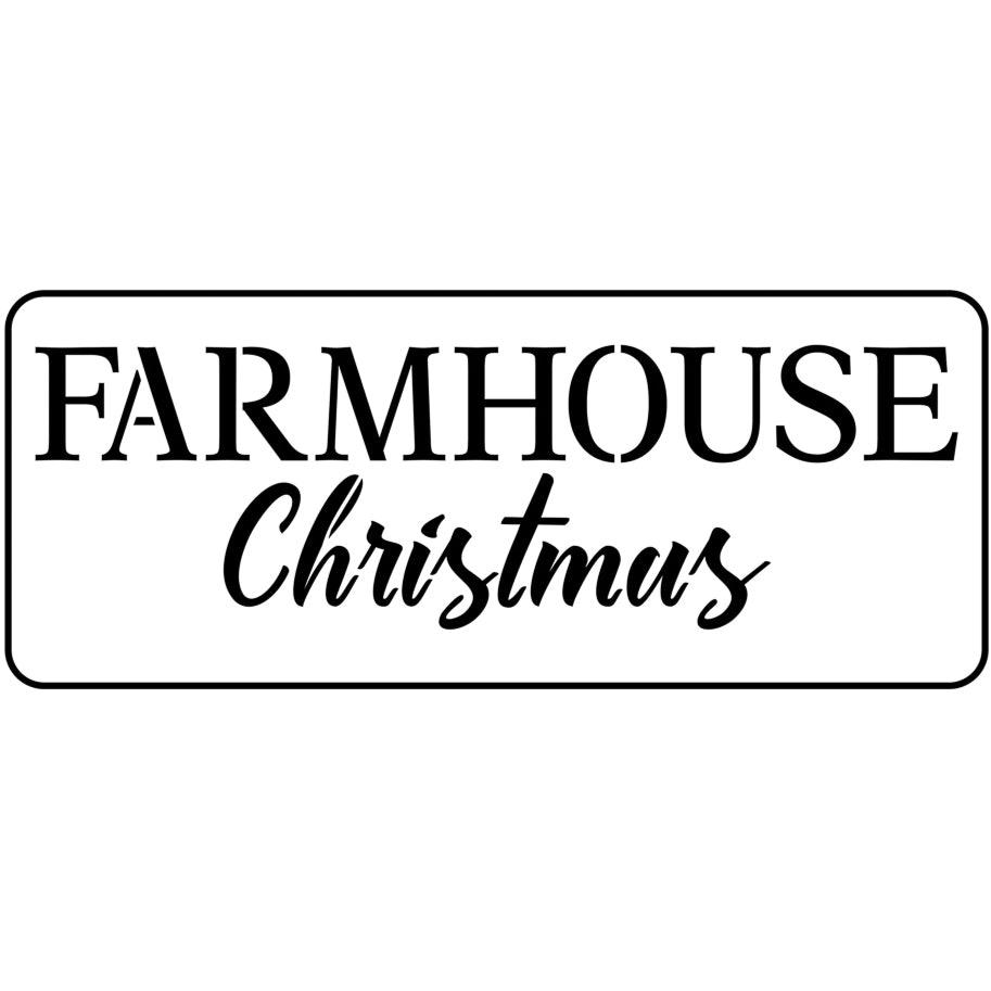 JRV Farmhouse Christmas Stencil - 11.5" x 15" Durable Mylar USA Made