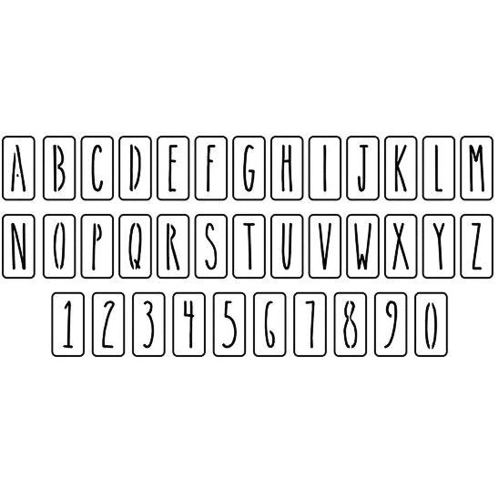 JRV Farmhouse Letters & Numbers Stencil Set - 3" Durable Mylar