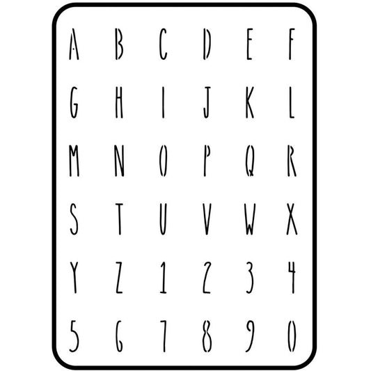 JRV Farmhouse Mini Letters Stencil - Durable Mylar Made in USA