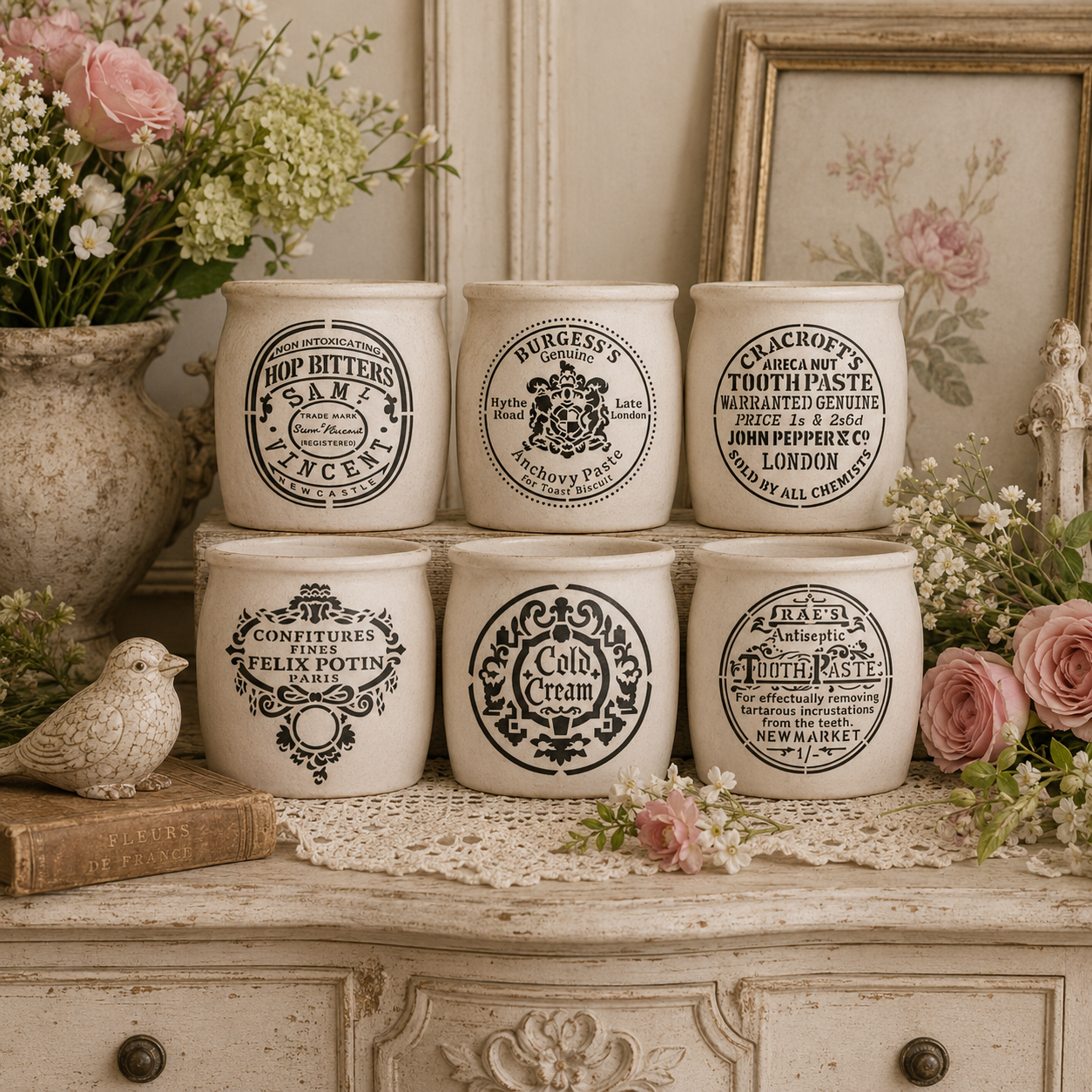 Mini Jar Labels Stencil Pack - JRV