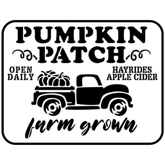 JRV Pumpkin Patch Stencil - 11.5" x 15" Durable Mylar Made in USA