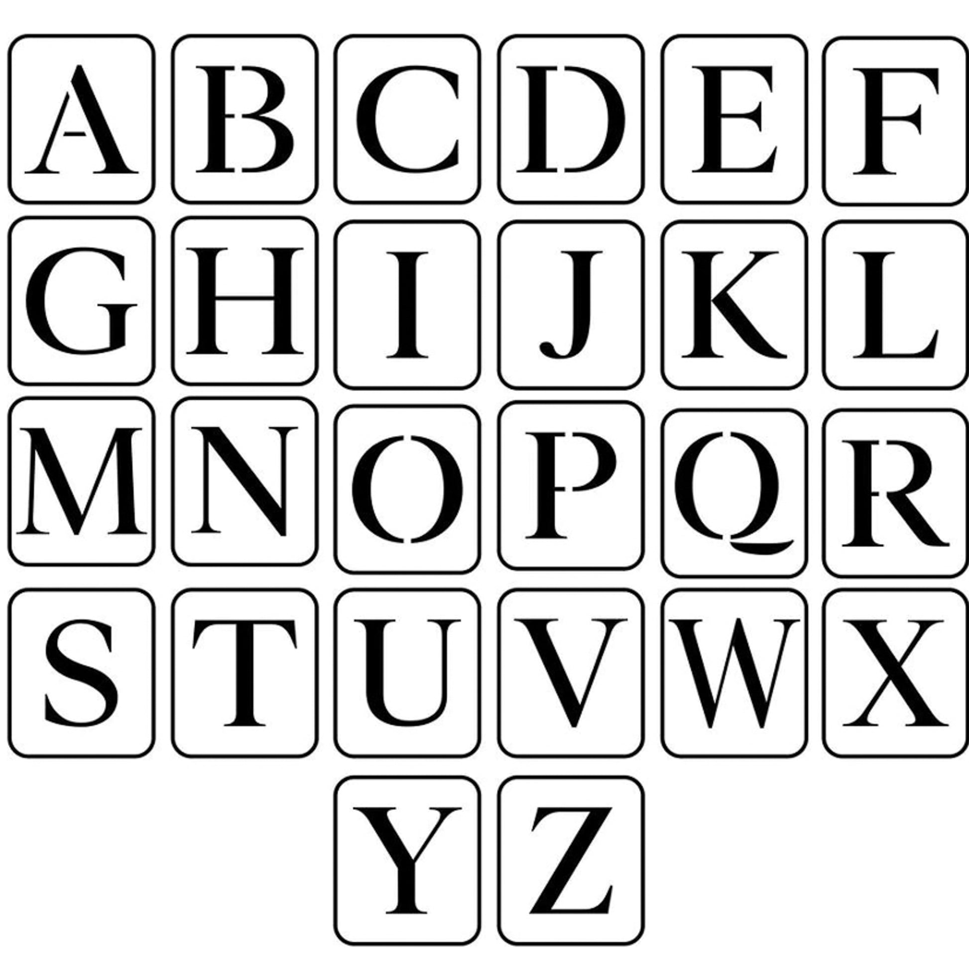 JRV Uppercase Letters Stencil Pack - 3 Inch Durable Mylar Made in USA