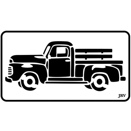 JRV Vintage Truck Stencil - 9.5" x 17.5" Durable Mylar Made in USA