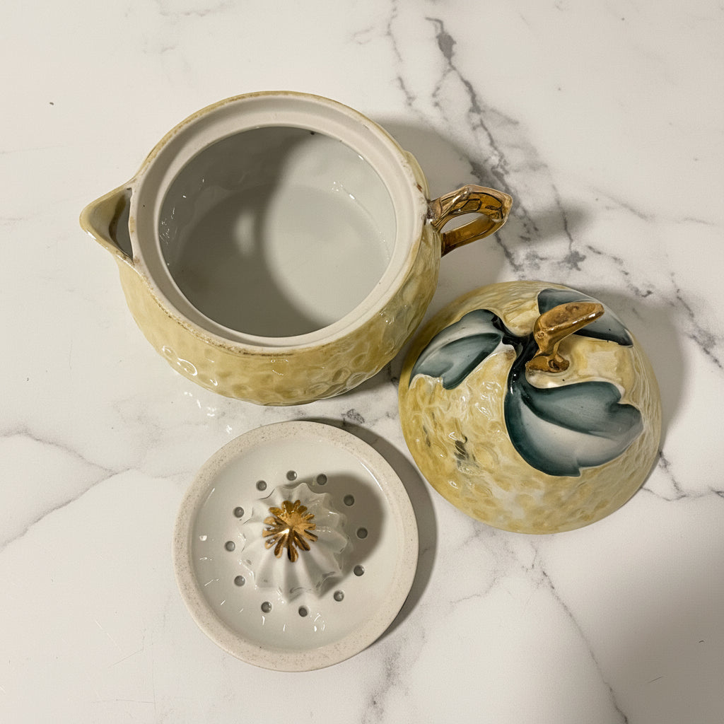 Vintage Japanese Lusterware Lemon Reamer - 1940s Porcelain Juicer