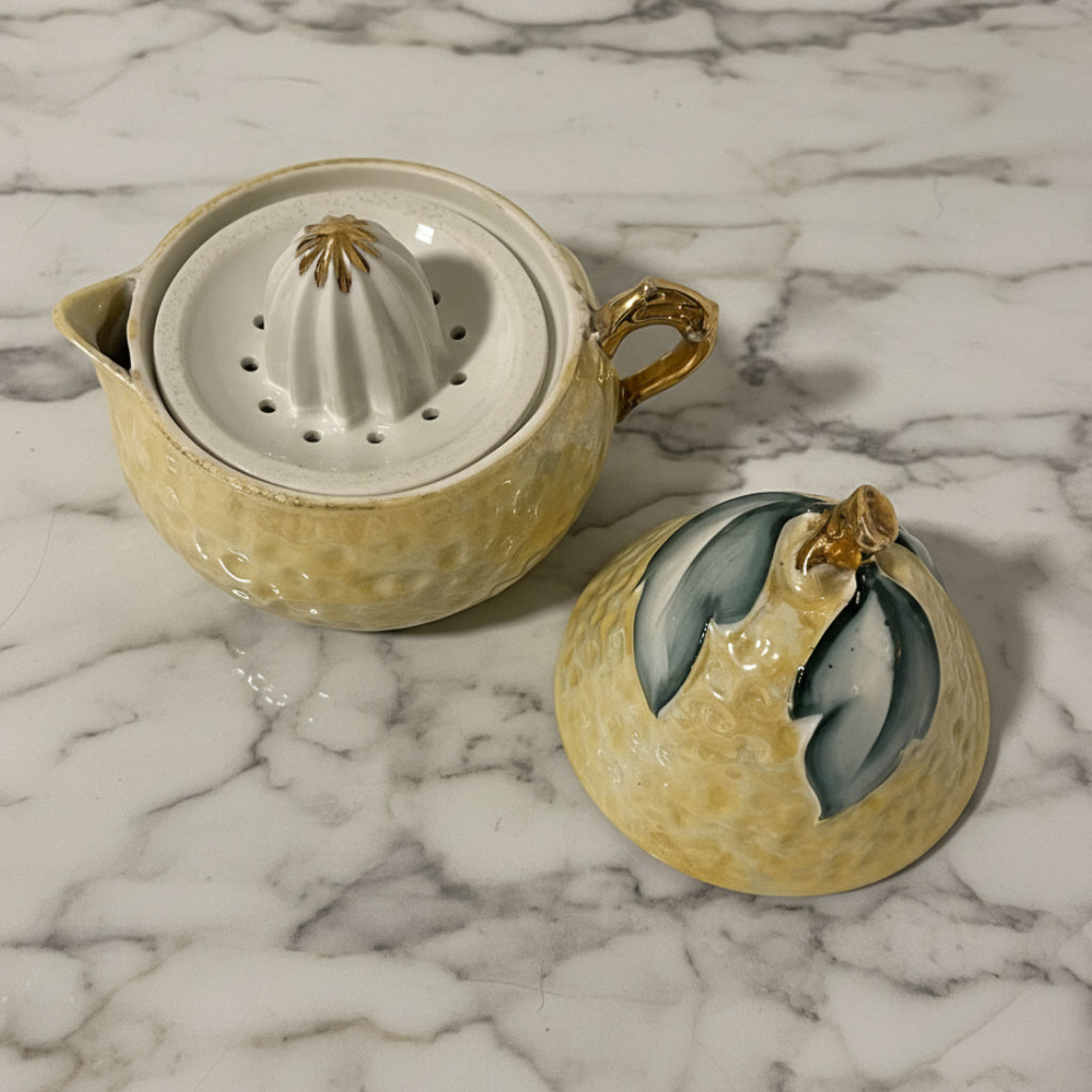 Vintage Japanese Lusterware Lemon Reamer - 1940s Porcelain Juicer