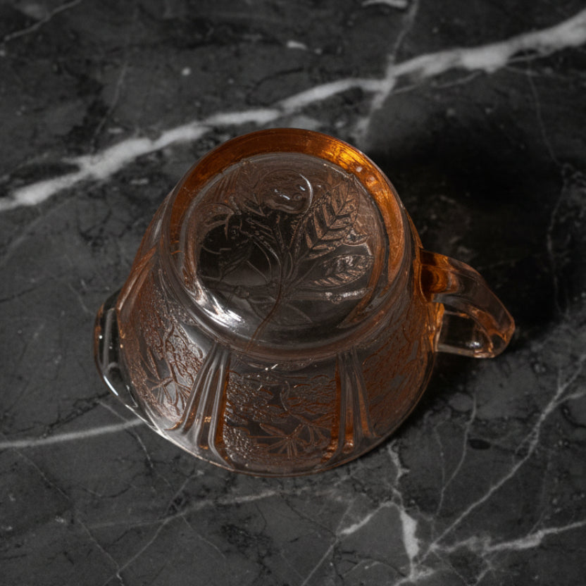 1930s Jeannette Cherry Blossom Pink Depression Glass Creamer - USA