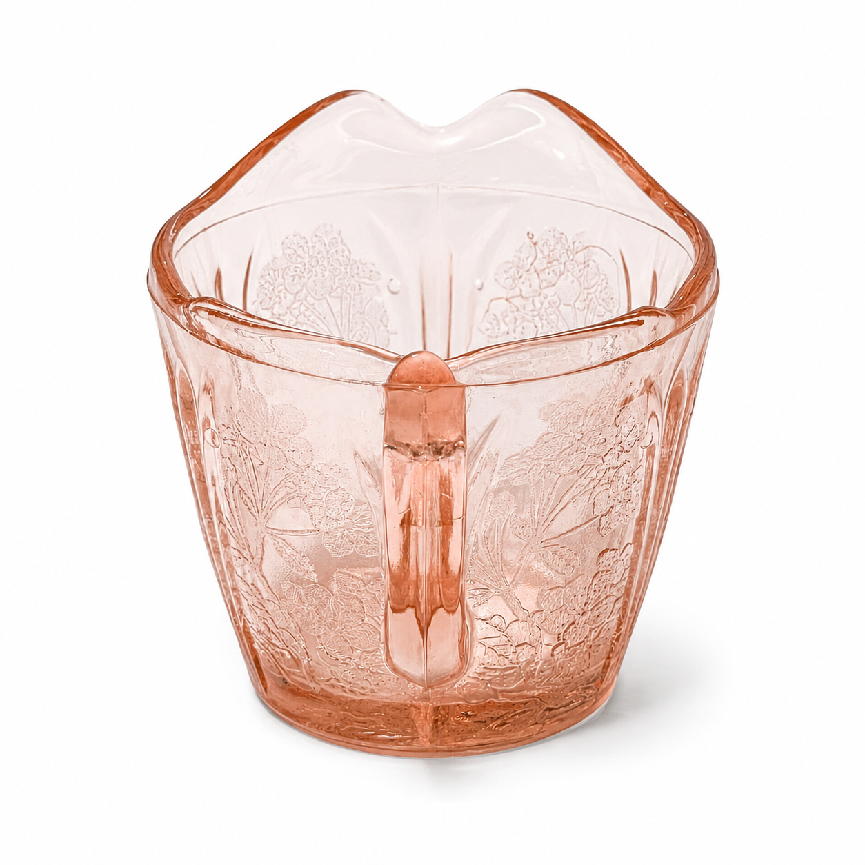 1930s Jeannette Cherry Blossom Pink Depression Glass Creamer - USA