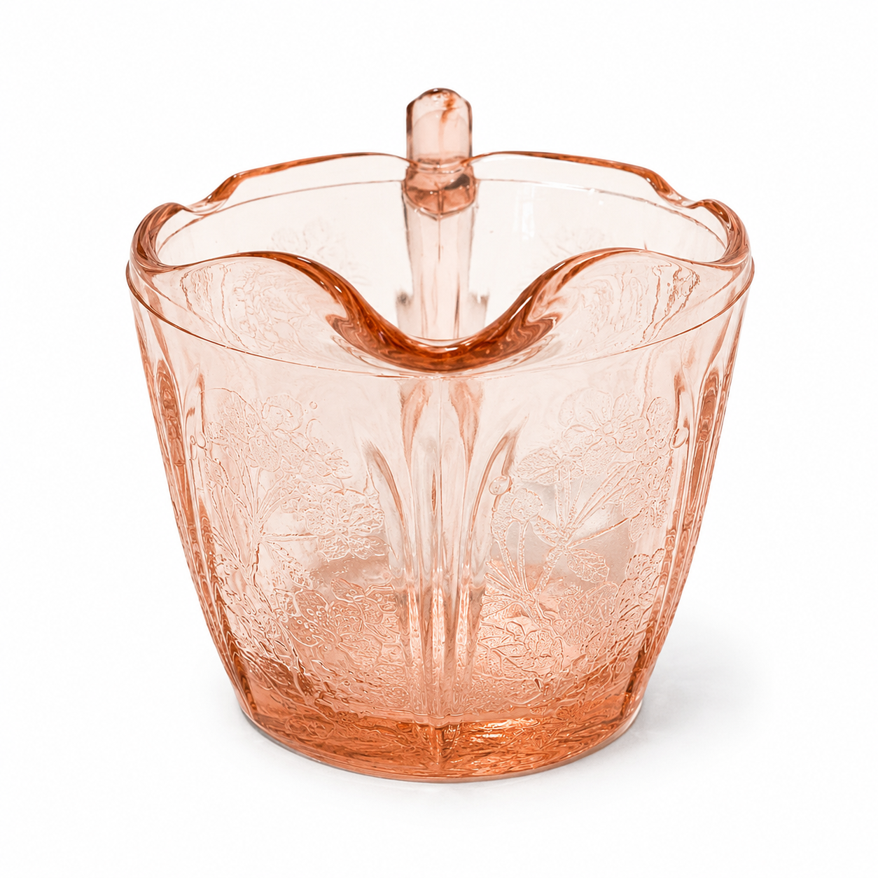 1930s Jeannette Cherry Blossom Pink Depression Glass Creamer - USA