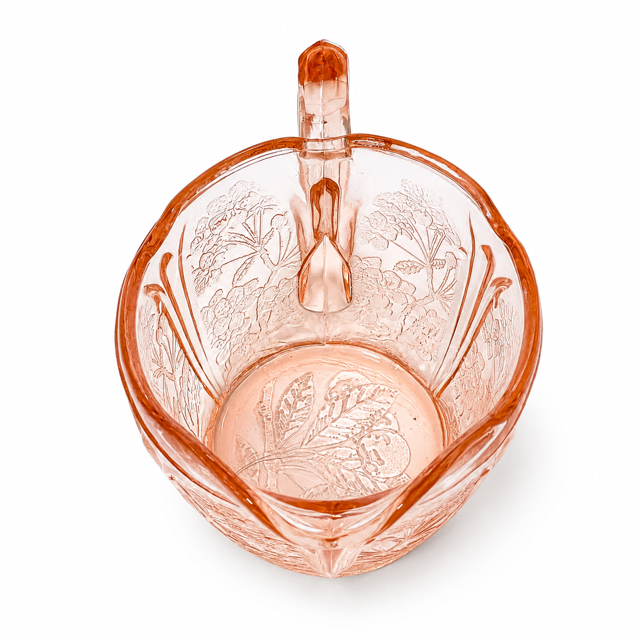 1930s Jeannette Cherry Blossom Pink Depression Glass Creamer - USA