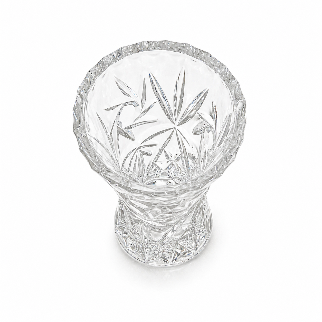 Vintage Lenox Fine Crystal Star Bud 4 Inch Vase - Czech Republic