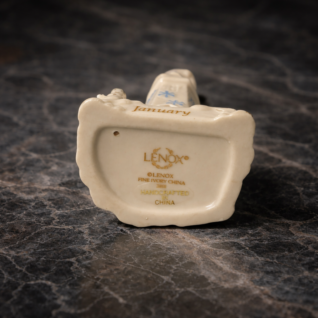 2002 Lenox Lighthouse Calendar Sculpture January | Vintage Figurine