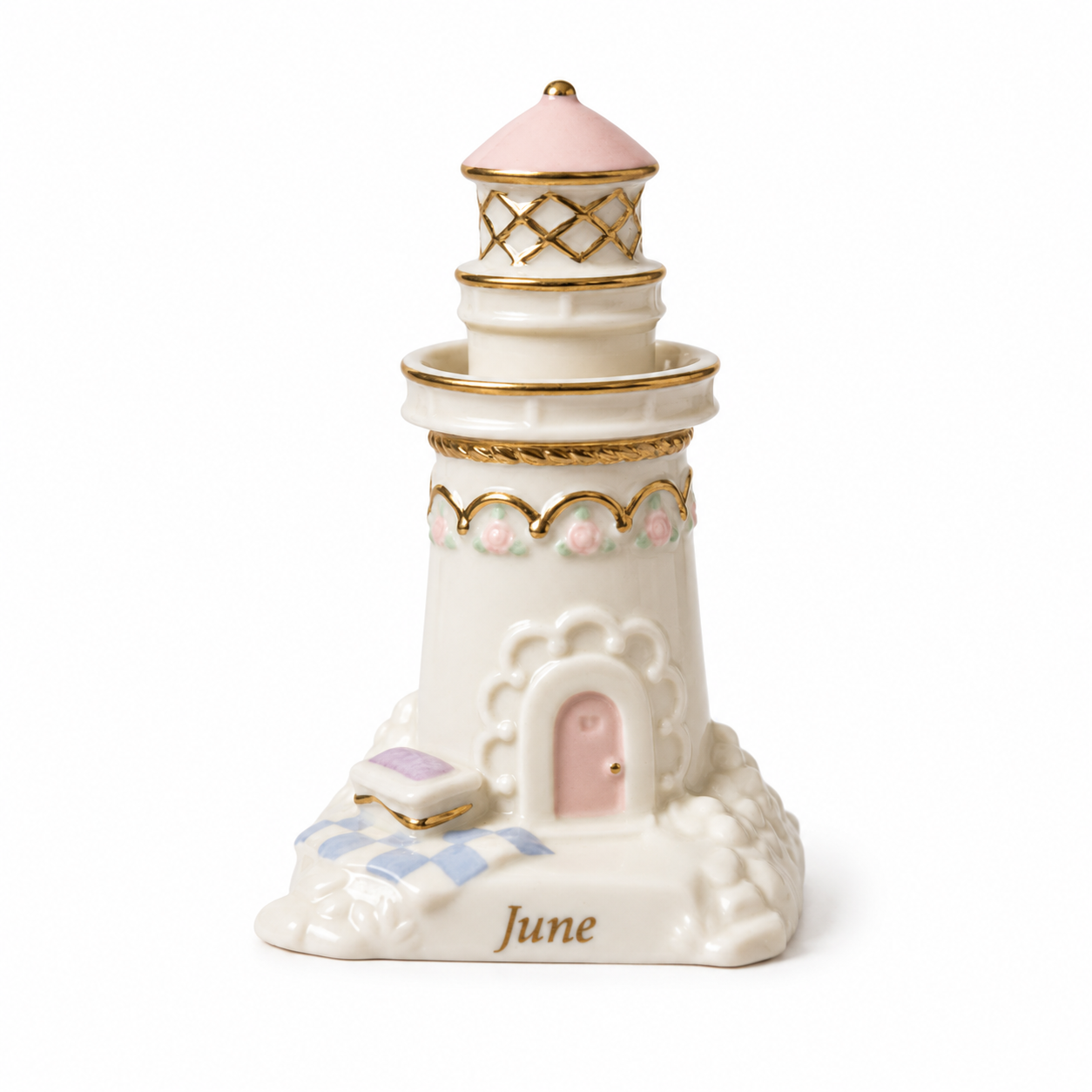 2002 Lenox Lighthouse Calendar Sculpture June - Vintage Figurine