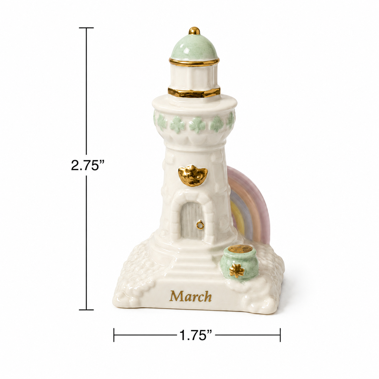 2002 Lenox Lighthouse Calendar Sculpture March - Vintage Figurine