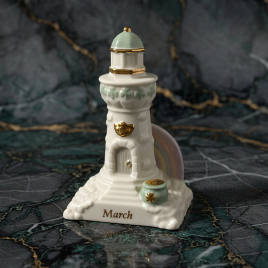 2002 Lenox Lighthouse Calendar Sculpture March | Vintage Figurine
