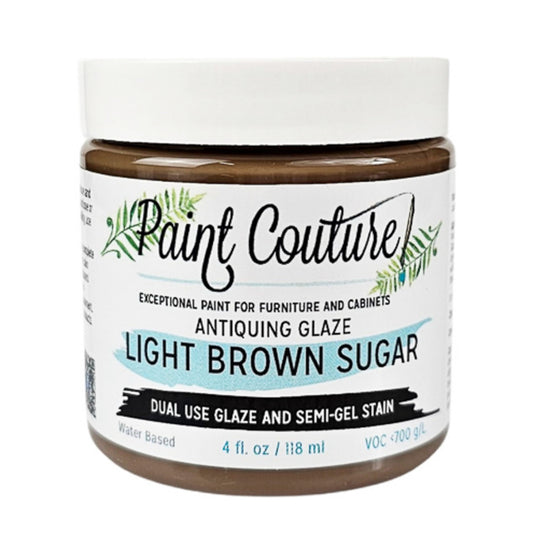 Paint Couture Light Brown Sugar Antiquing Glaze and Wood Stain Finish