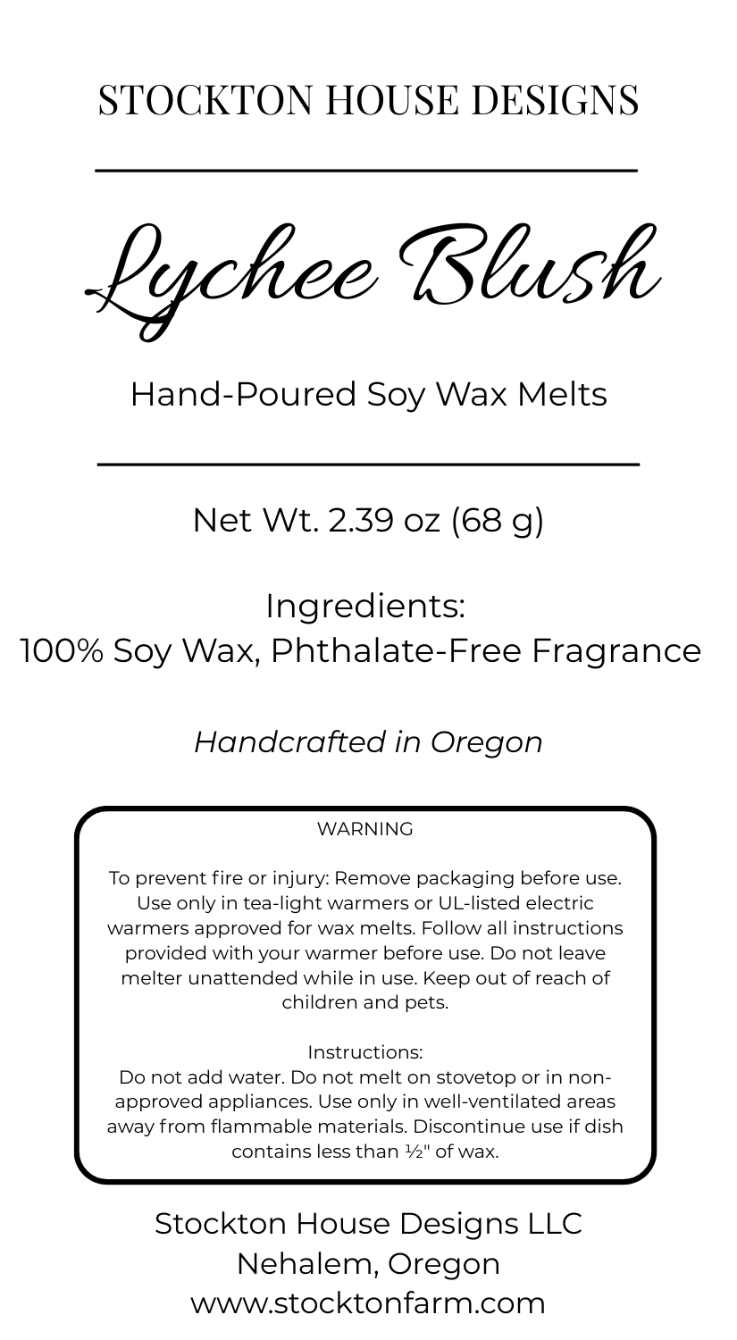 Lychee Blush Soy Wax Melts