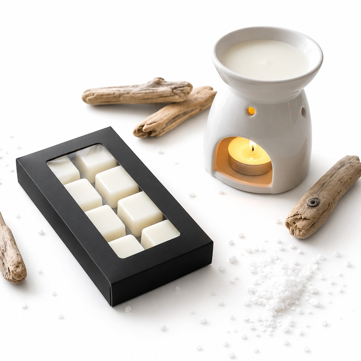 Mineral Drift Soy Wax Melts - Luxury Sea Salt, Lavender & Cedarwood