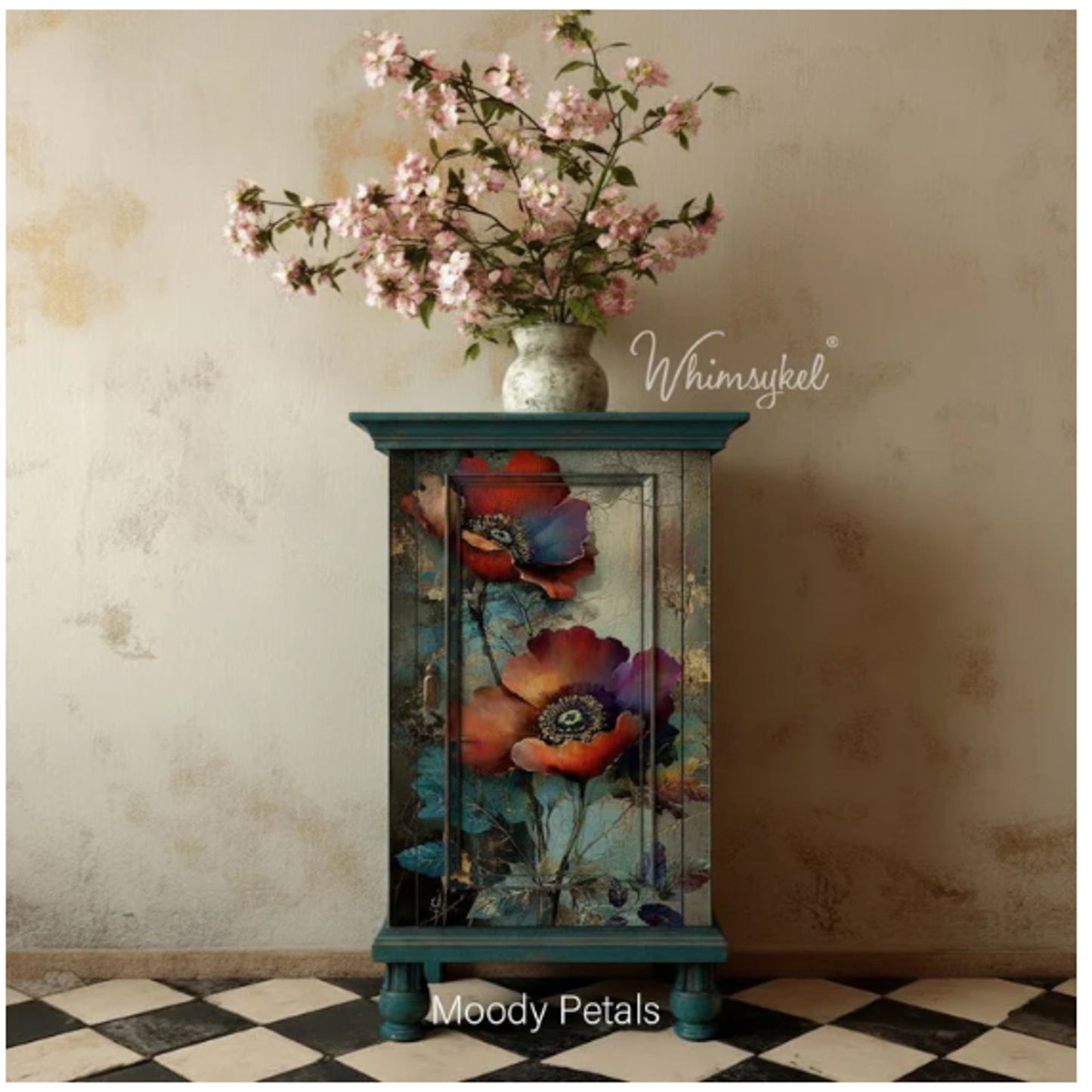 Whimsykel Designs Moody Petals Decoupage Paper - 29" x 21" 18 lb