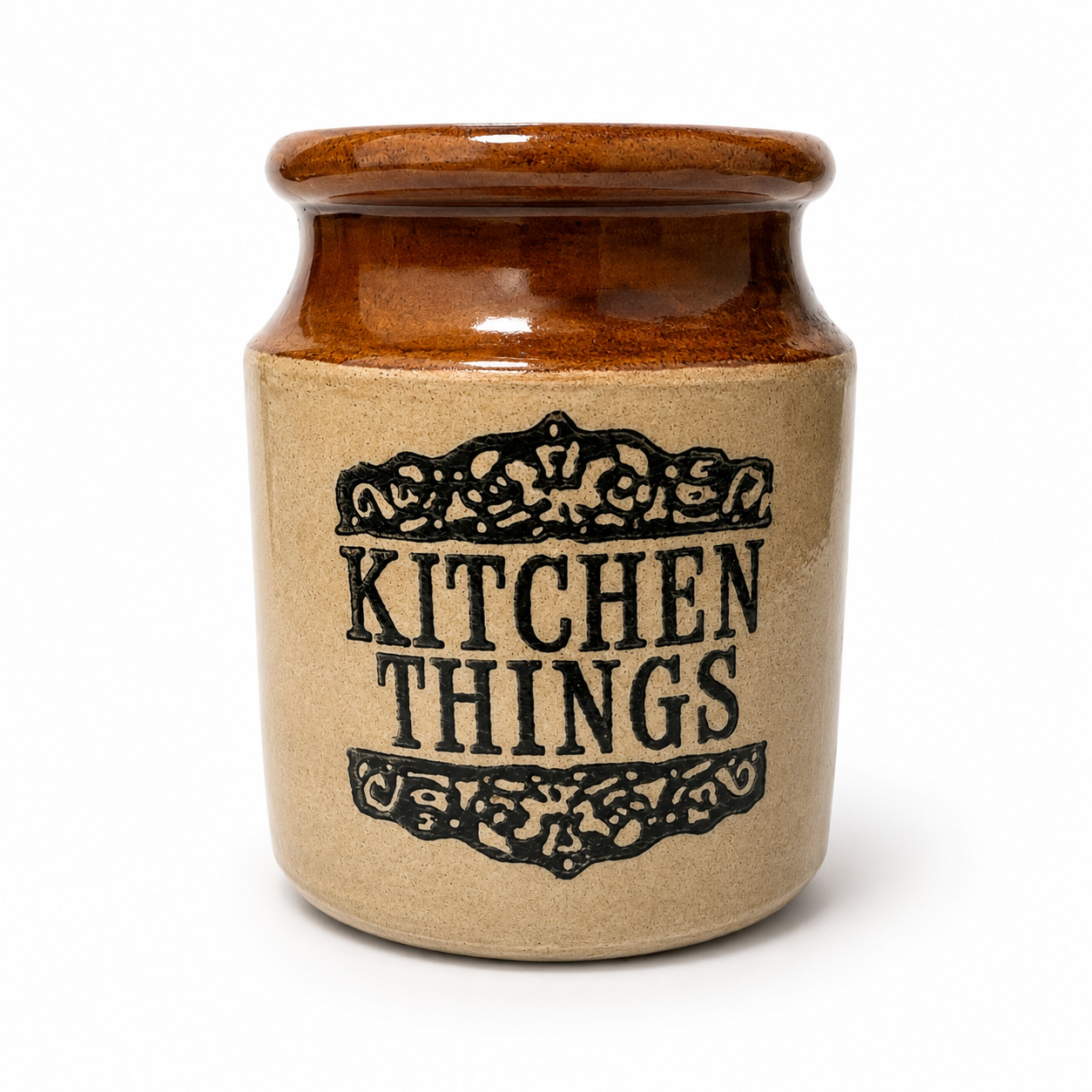 1970s Moira Kitchen Things English Stoneware Crock - Made in England