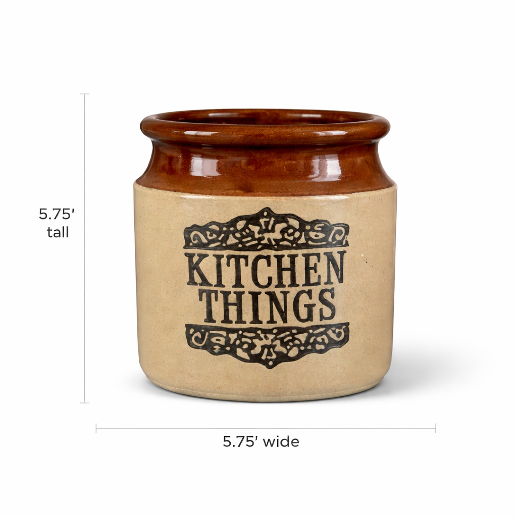 1970s Moira Kitchen Things English Stoneware Crock - Made in England