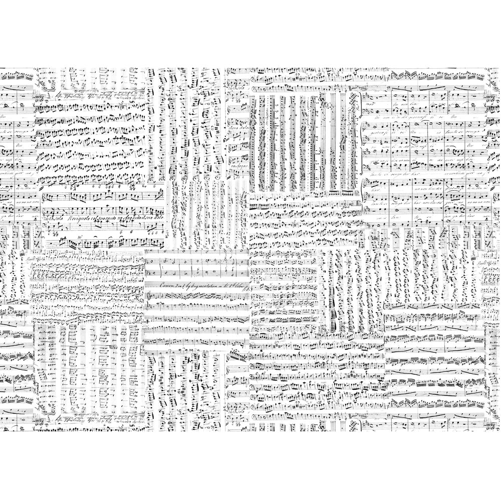 Roycycled Treasures Music Notes Masterboard Decoupage Paper - 30x20