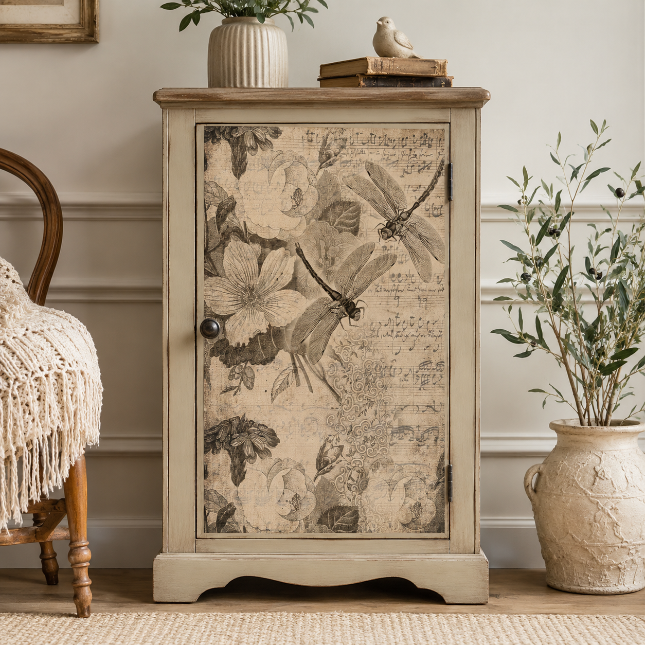 Roycycled Treasures Musical Dragon Flies Decoupage Paper - 20" x 30"