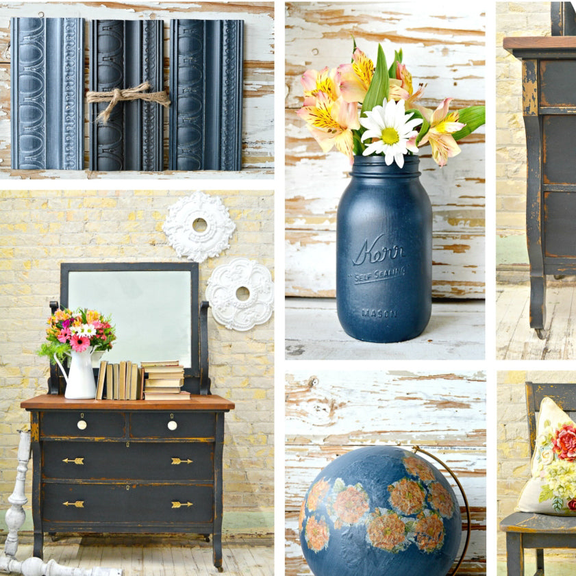 Sweet Pickins Navy Blues Milk Paint - Food Safe, Non-Toxic & VOC Free