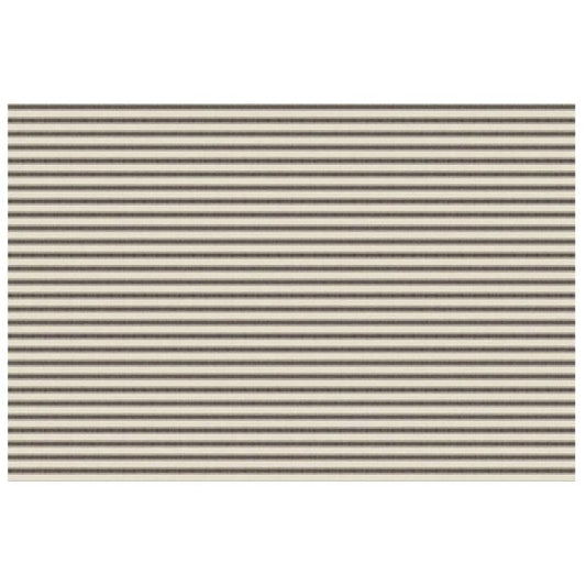 Roycycled Treasures Neutral Ticking Decoupage Paper - 20" x 30"