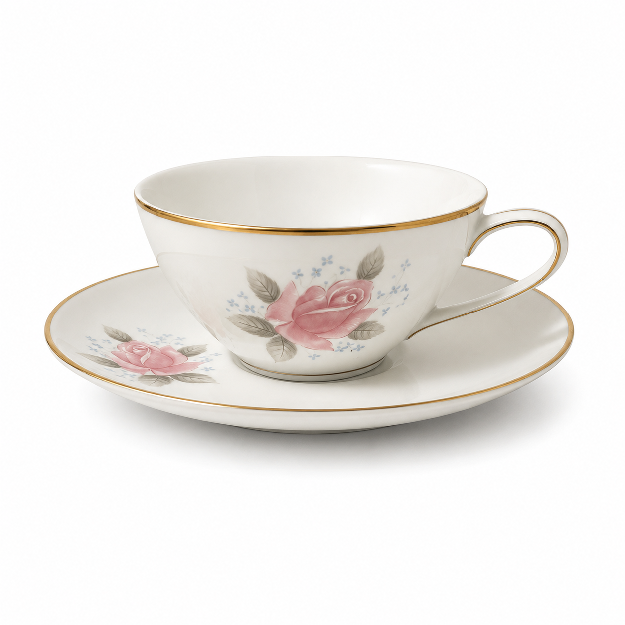 Vintage Noritake Roseville #6238 Cup and Saucer Set - Made in Japan